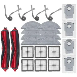Dammsugare & Tillbehör-24 st Ersättningsdelar för Roborock Q10 S5/Q10 S5+/Q10 X5/Q10 X5+/Q10 VF/Q10 VF+ Huvudborste Sidoborste Filter Moppduk Dammpåse