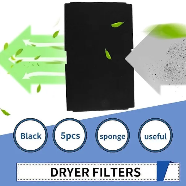 Torktumlare-5 st Ersättningsfilter för torktumlare för Beko/Grundig/Elektra Bregenz/Blomberg Del 2964840100