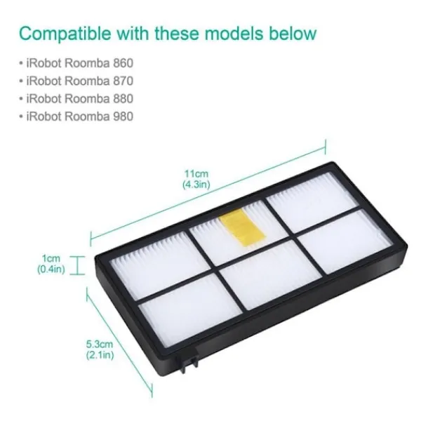 Dammsugare & Tillbehör-6 st ersättningsfilter tillbehörskit för iRobot Roomba 800