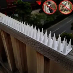 Skadedjur & Insekter-12 st Fågelavvisande spikremsor i plast, anti-klättringsspikar (vita)