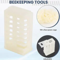 FMYSJ Skadedjur & Insekter-100 st Flyttbara Bikupor Biodlingsutrustning Bidrottningbur (FMY)