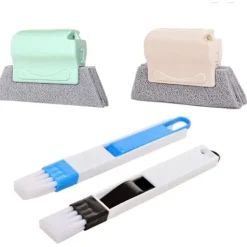 ATELA Fönsterrengöring-4 st Fönsterspår Rengöringsborste, dammsopande fogrengöringsborste