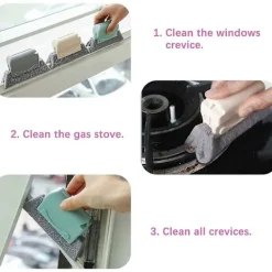 ATELA Fönsterrengöring-4 st Fönsterspår Rengöringsborste, dammsopande fogrengöringsborste