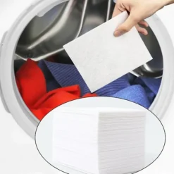 unbranded Tvättillbehör-100 st färgfångare ark bevis färgabsorption papper anti tyg färgade blad tvätt färg kör bort ark i tvättmaskin