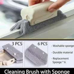 Fönsterrengöring-(13 st) Handhållna spårrengöringsverktyg för dörrar och fönster