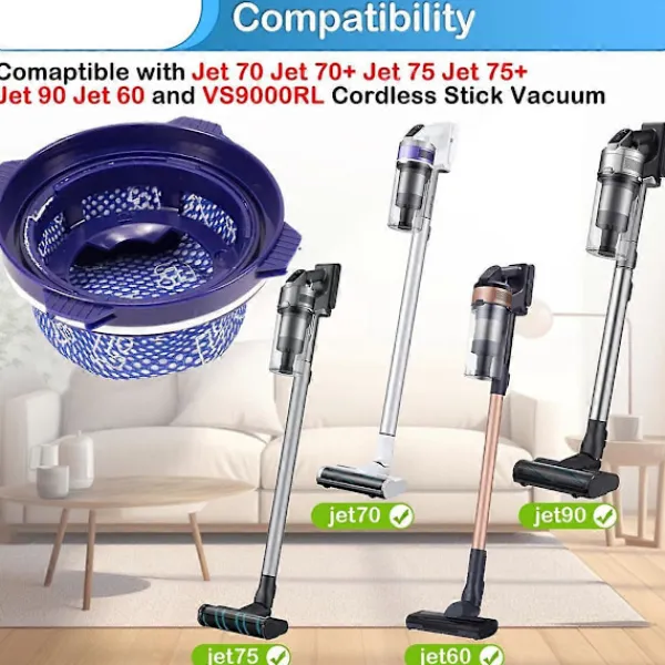 Dammsugare & Tillbehör-6 st HEPA-filter för Samsung sladdlös dammsugare, reservdelar dammfilter enligt bild