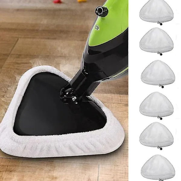 FMYSJ Städmoppar-6 st H2o Ångmoppdynor Överdrag Ersättning Tvättbar Duk Rengörings Trasa (FMY)