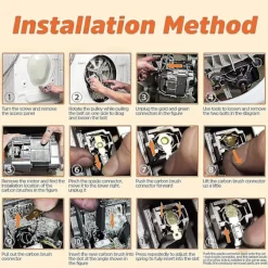 Tvättmaskiner-2 st kolborstar tvättmaskin 12,3 x 4,8 x 35 mm motorkolborstar 39 39s39l serie