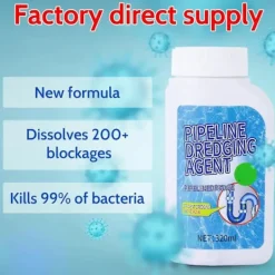 Rengöringsmedel-3 st Liapu Kraftfullt Avloppsrensningsmedel, Avloppsrensningsmedel för Kök Toalett