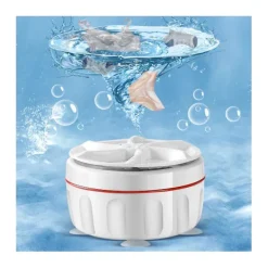 Tvättmaskiner-3 st Mini Tvätmaskin Usb Tvåvägs Rotations Turbin Bärbar Tvätmaskin För Strumpor Underkläder