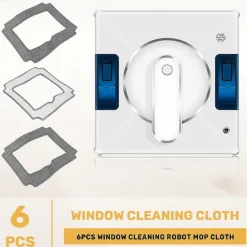 FMYSJ Svampar & Dukar-6 st Moppduk Handduk Dammdduk Rengöringsduk för LIECTROUX YW509 (FMY) Gray