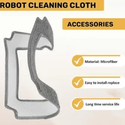 FMYSJ Svampar & Dukar-6 st Moppduk Handduk Dammdduk Rengöringsduk för LIECTROUX YW509 (FMY) Gray