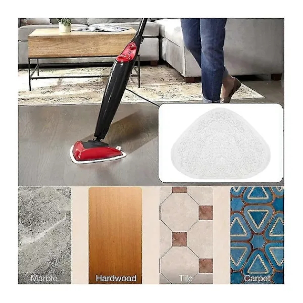 Städmoppar-10 st Moppdynor För Dammsugare Tvättbara Återanvändbara Triangelmoppdynor Tygrengöringsverktyg För Golv