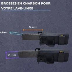 Tvättmaskiner-2 st Motor kol för tvättmaskiner och torktumlare I Kolborstar 4006020152 Set om 2 reservdelar för AEG Privileg Electrolux Quelle I SO