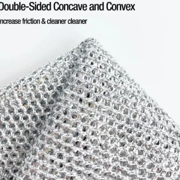 WAIDFU Svampar & Dukar-10 st Multifunktionell Disktrasor av Ståltråd, Metallrengöringsduk för Vått och Torrt double-deck: 20CM X 20CM