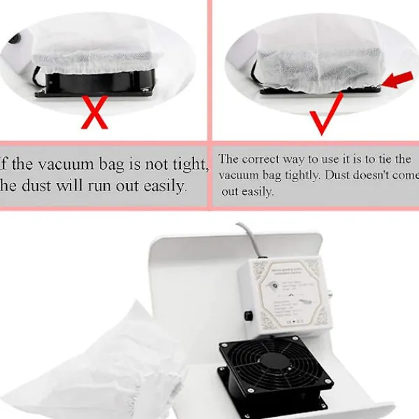 Dammsugare & Tillbehör-10 st Nagelkonst Dammsugarpåsar för Enstaka Fläkt Nagel Dammsugare Makeup