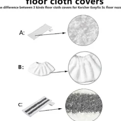 Ångtvättar-10 st Ångmoppduk Rengöringsdyna Dukskydd för EasyFix SC2 SC3 SC4 SC5 Ångmopprengörare Reservdel