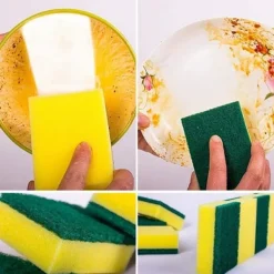 Woosien Svampar & Dukar-10 st Repfria Skrubbsvampar Superabsorberande Multifunktionella Rengöringssvampar för Köksredskap