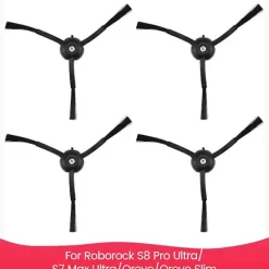 Dammsugare & Tillbehör-4 st Sidoborstar Ersättning för Roborock S8 Pro Ultra, S7 Max Ultra, Qrevo, Qrevo Slim, Series Pa