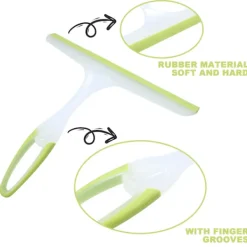 Fönsterrengöring-1 st Silikonfönsterskrapa, Duschskrapa, Badrumsskrapa, Multifunktionell Fönsterskrapa, för Spegel, Badrum, Fönster, Golv, 24 * 21cm