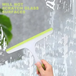 Fönsterrengöring-1 st Silikonfönsterskrapa, Duschskrapa, Badrumsskrapa, Multifunktionell Fönsterskrapa, för Spegel, Badrum, Fönster, Golv, 24 * 21cm