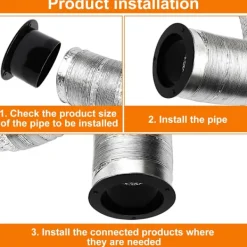 unbranded Torktumlare-2 st Starka Ventilationskanalflänsar i Plast Lämpliga för Torktumlare