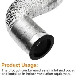 unbranded Torktumlare-2 st Starka Ventilationskanalflänsar i Plast Lämpliga för Torktumlare