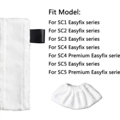 ECLshop Städmoppar-8 st Städdukar för Kärcher EasyFix SC2 SC3 SC4 SC5 Ångtvätt Reservdelar