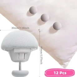 Svampar & Dukar-12 st Svamptäcke Klämmor Halkfria Täcke Hållare Klämmor Täcke Hållare Fixator för Filt Lakan Gardin Strumpor Madrassöverdrag