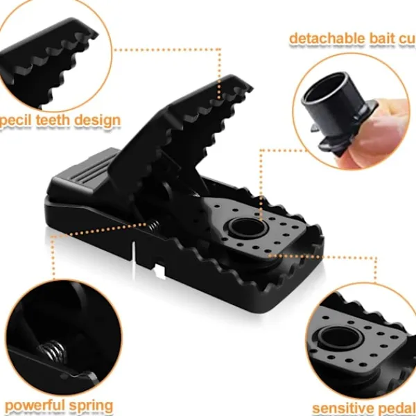 Skadedjur & Insekter-10 st återanvändbara musfällor med betesbehållare