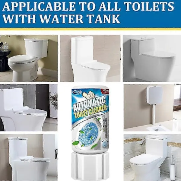 Rengöringsmedel-2 st Toalettrengöring och kraftfull fläckborttagare för kalk, hårt vatten och toalettfläckar 100 ml