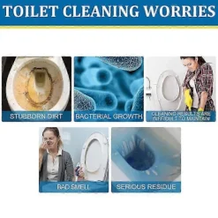 Rengöringsmedel-2 st Toalettrengöring och kraftfull fläckborttagare för kalk, hårt vatten och toalettfläckar 100 ml