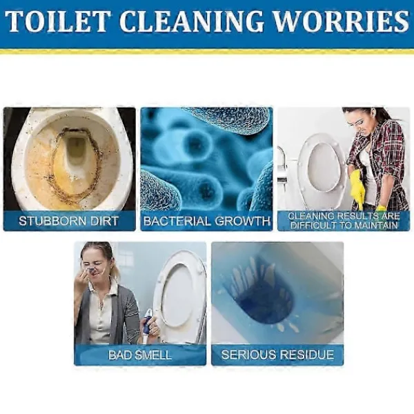 Rengöringsmedel-2 st Toalettrengöring och kraftfull fläckborttagare för kalk, hårt vatten och toalettfläckar 100 ml