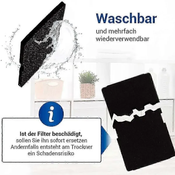 Torktumlare-10 st Torkfilter kompatibelt med Torktumlare Ersättning kompatibel med 2964840100, Filter kompatibelt med