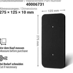 Torktumlare-5 st Torktumlare Filter Kompatibel med Candy 40006731 Värmeväxlare Filter Skumfilter Luddfiltermatta Kompatibel med Torktumlare-B16