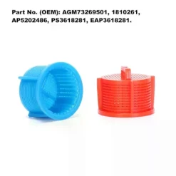 Tvättmaskiner-8 st Tvättmaskin Inloppsventil Filter Mesh AGM73269501 (4 Röda + 4 Blå) 202 mm x 122 mm Kompatibel med Kenmore LG 1810261 AP586