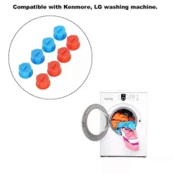 Tvättmaskiner-8 st Tvättmaskin Inloppsventil Filter Mesh AGM73269501 (4 Röda + 4 Blå) 202 mm x 122 mm Kompatibel med Kenmore LG 1810261 AP586