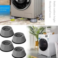 Tvättmaskiner-4 st Tvättmaskin Stödmattor Anti-Vibrationsben Stopp Fotplatta Fötter