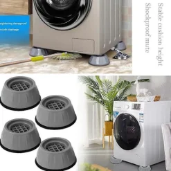 DAO Tvättmaskiner-4 st Tvättmaskin Stötdämpande Matta Anti-Vibrations Ben Stopp Fot Pad Fötter Pads [DB]