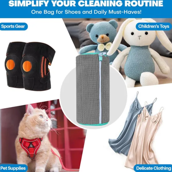 Tvättillbehör-2 st Tvättskopåsar för Tvättmaskin och Torktumlare, Återanvändbar Skopåse för Rengöring_yux