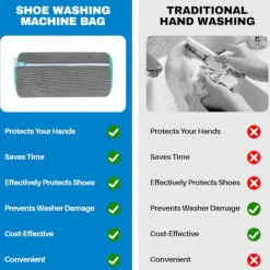 hhu Tvättillbehör-2 st Tvättskopåsar för Tvättmaskin och Torktumlare, Återanvändbar Skopåse för Rengöring-FQ-{hh}
