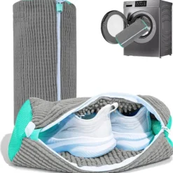 Tvättillbehör-2 st Tvättskopåsar för Tvättmaskin och Torktumlare, Återanvändbar Skopåse för Rengöring-FS-