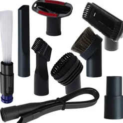 Dammsugare & Tillbehör-9 st universella dammsugarmunstycken 32 & 35 mm långt flexibelt borsthuvud rengöringsverktyg platt tunt sughuvud för säng