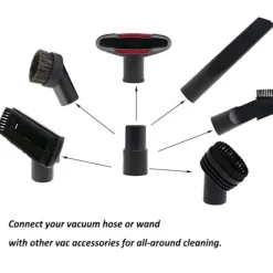 Dammsugare & Tillbehör-9 st universella dammsugarmunstycken 32 & 35 mm långt flexibelt borsthuvud rengöringsverktyg platt tunt sughuvud för säng