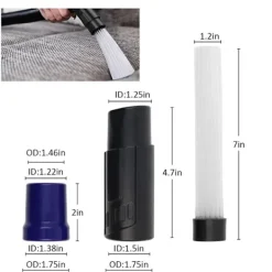 Dammsugare & Tillbehör-9 st universella dammsugarmunstycken 32 & 35 mm långt flexibelt borsthuvud rengöringsverktyg platt tunt sughuvud för säng
