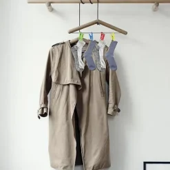 DMstore Tvättillbehör-60 Strumpklämmor för Tvättmaskin och Torktumlare, Strumpklämmor med Krokar, Strump Hållare Tvättmaskin, Dir Wigslar