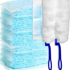 BästaGåva Svampar & Dukar-50 stycken dammvippor, dammtrasor, refill-paket för Swiffer, mikrofiber dammvippa med 2 handtag för damm smuts bil