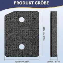 Vett Torktumlare-4 stycken filter Kompatibla med Miele T1-serien torktumlare 9164761 reservdel torktumlare fin/grov 207 x 157 x 30 mm
