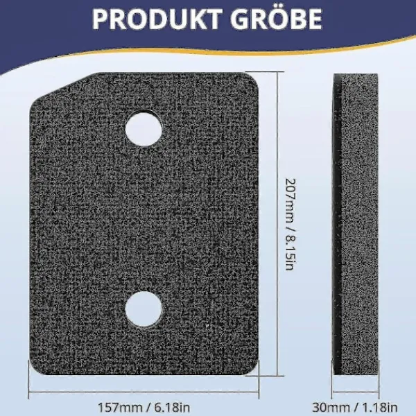 Vett Torktumlare-4 stycken filter Kompatibla med Miele T1-serien torktumlare 9164761 reservdel torktumlare fin/grov 207 x 157 x 30 mm