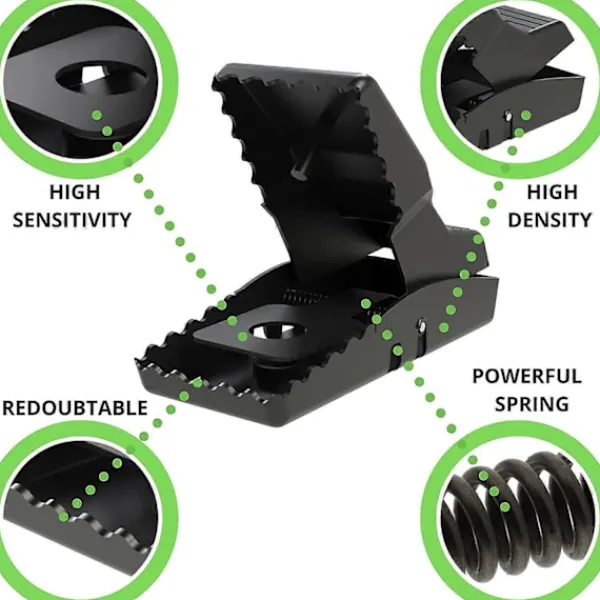 NICEGOU Skadedjur & Insekter-6 stycken Mus- och Råttfällor XXL, Kraftfull Smällfälla, Effektiv och Återanvändbar Bekämpa Gnagare och Skadedjur i Ditt Hem Eller Trädgård. Adjö Ultraljud E | Fyndiq